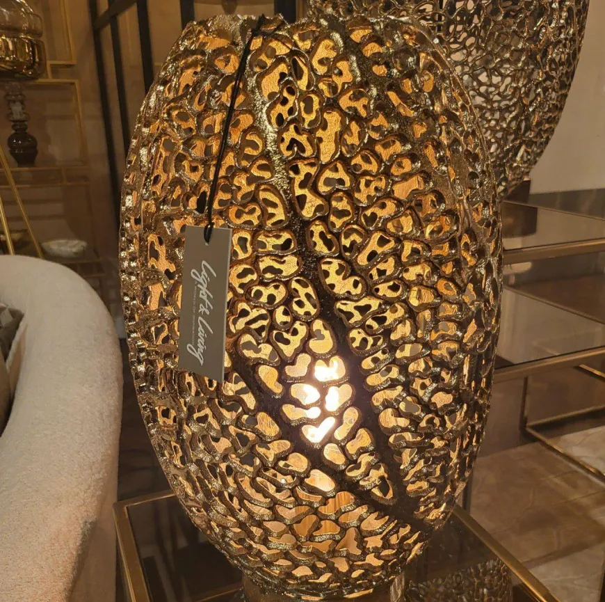 Light en Living Tafellamp SINULA goud - 2 maten