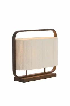 Light en Living Tafellamp 45x15x37,5 cm LECCE donkerbruin + touw naturel