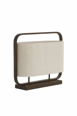 Light en Living Tafellamp 45x15x37,5 cm LECCE donkerbruin + touw naturel