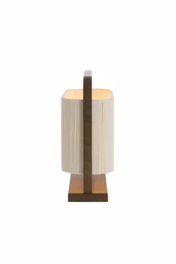 Light en Living Tafellamp 45x15x37,5 cm LECCE donkerbruin + touw naturel