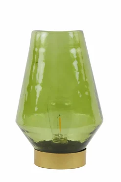 Light en Living Tafellamp LED JAYA glas groen+goud