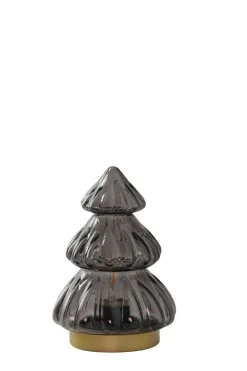 Light en Living Tafellamp LED Ø12x18 cm TREE glas glans donker bruin