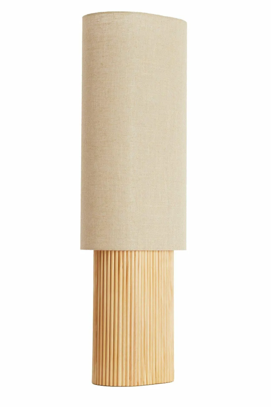 Light en Living Tafellamp 30x20x94 cm LASLO hout natural+linnen naturel