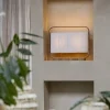 Light en Living Tafellamp 45x15x37,5 cm LECCE houtprint + touw naturel