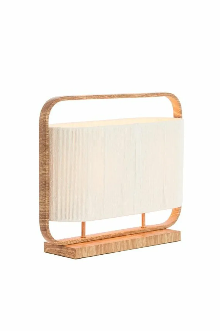 Light en Living Tafellamp 45x15x37,5 cm LECCE houtprint + touw naturel