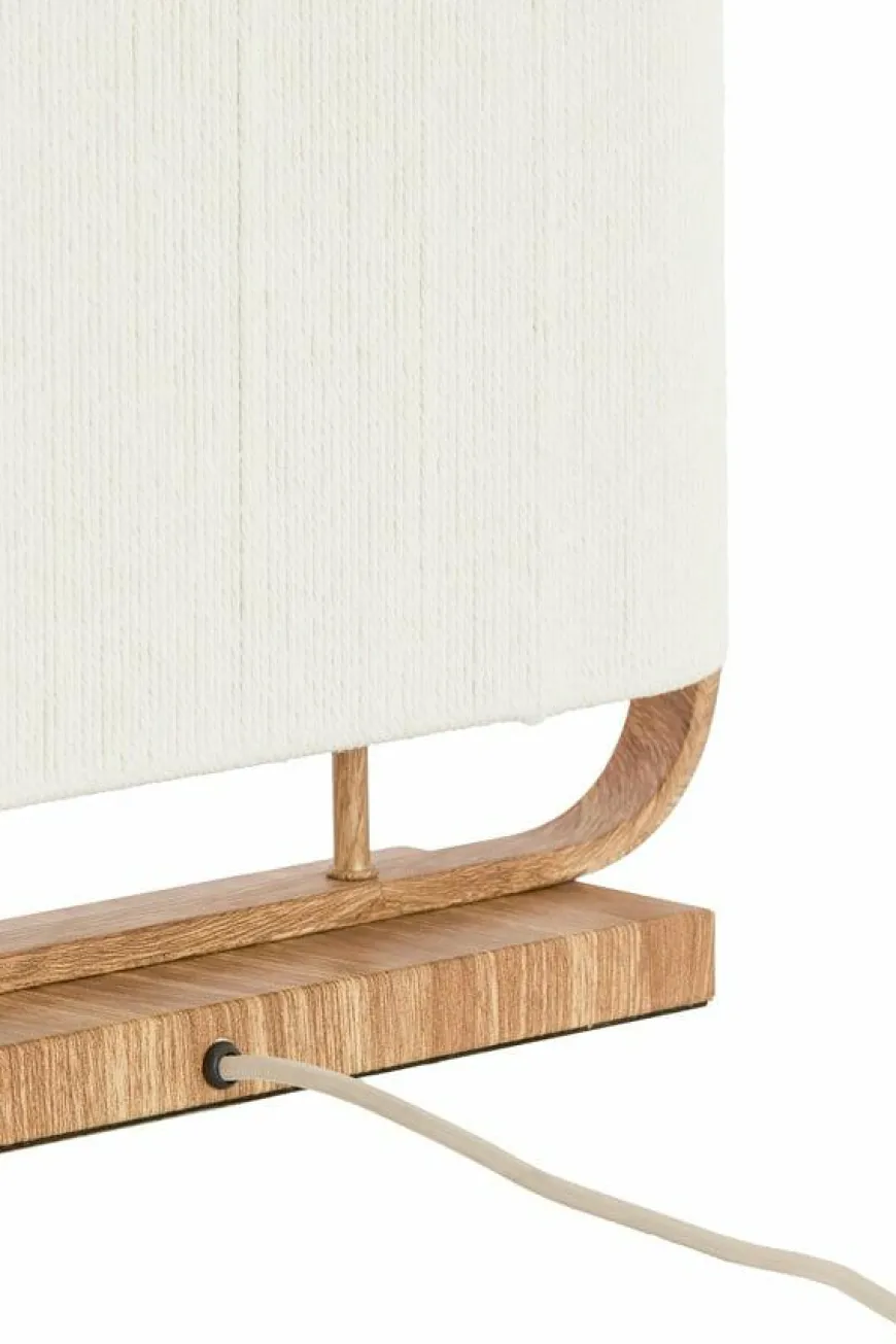 Light en Living Tafellamp 45x15x37,5 cm LECCE houtprint + touw naturel