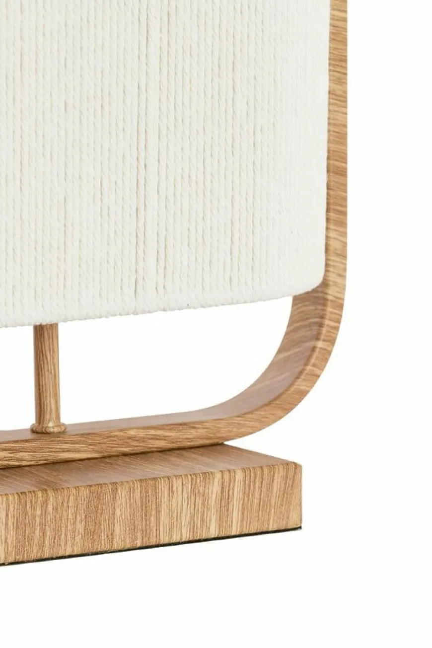 Light en Living Tafellamp 45x15x37,5 cm LECCE houtprint + touw naturel