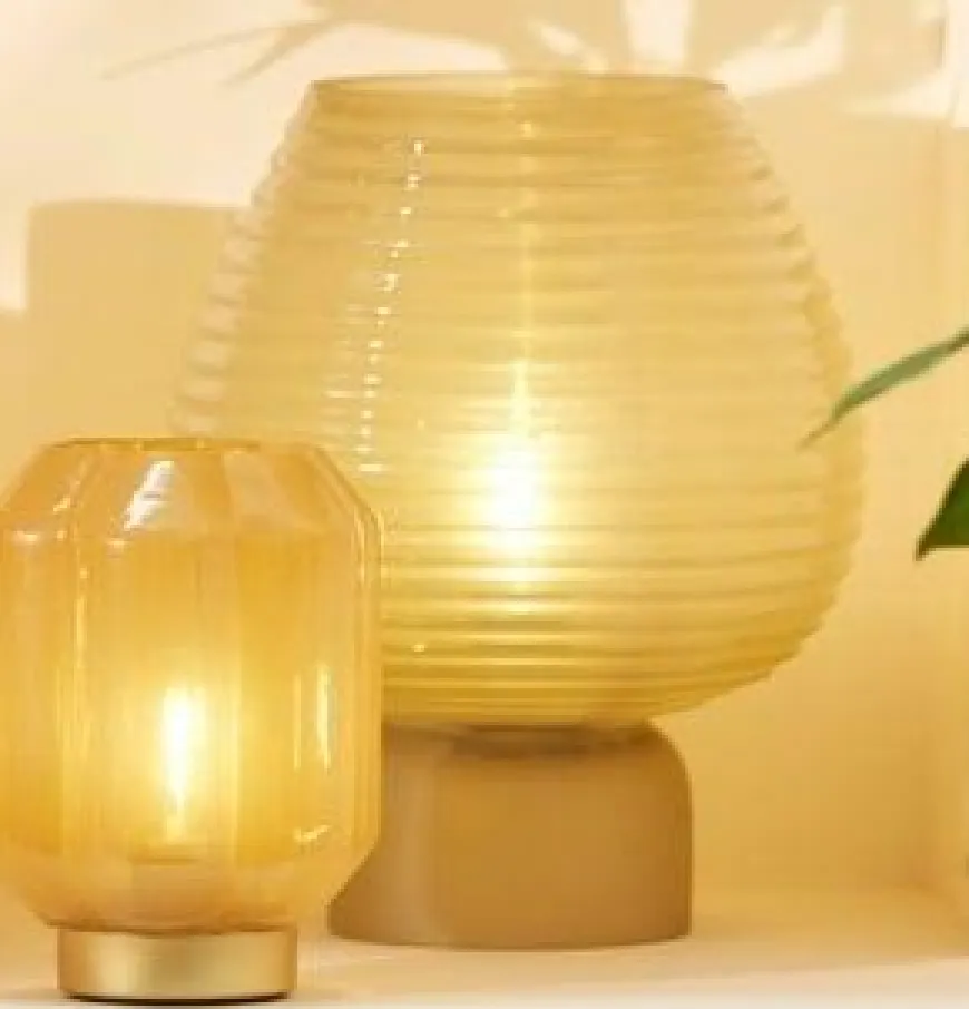 Light en Living Tafellamp LED Ø22x27 cm ALENNA glas groen grijs