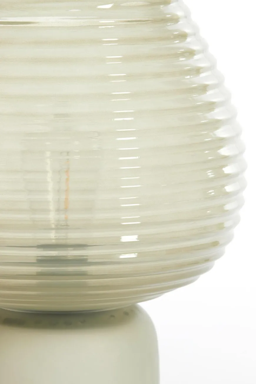 Light en Living Tafellamp LED Ø22x27 cm ALENNA glas groen grijs