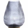 Light en Living Tafellamp LED TAJERA glas grijs+goud Ø21x28 cm