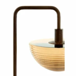 Light en Living Tafellamp 30x20x61 cm BAYLIE hout print d bruin+bruin glas