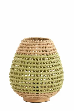 Light en Living Tafellamp Ø32x34,5 cm KALIPA rotan naturel+groen