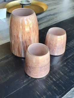 Light en Living Theelicht Ø15x20 cm MONLE paars bruin