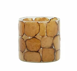 Light en Living Theelicht Ø10x11 cm DRONERO glas transparant+bruin
