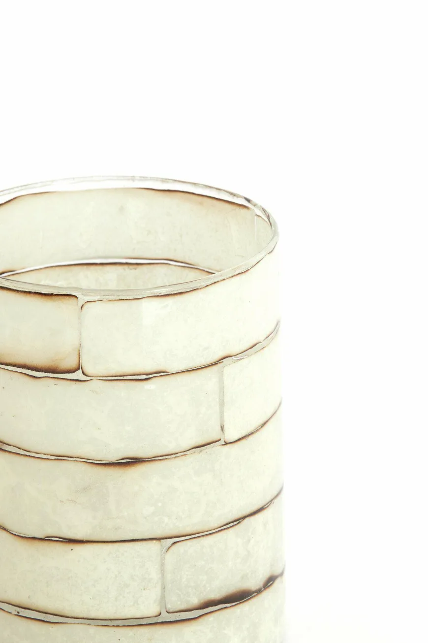Light en Living Theelicht DRONERI Ø10x13 cm – Glas Helder + Crème | Light & Living - Copy