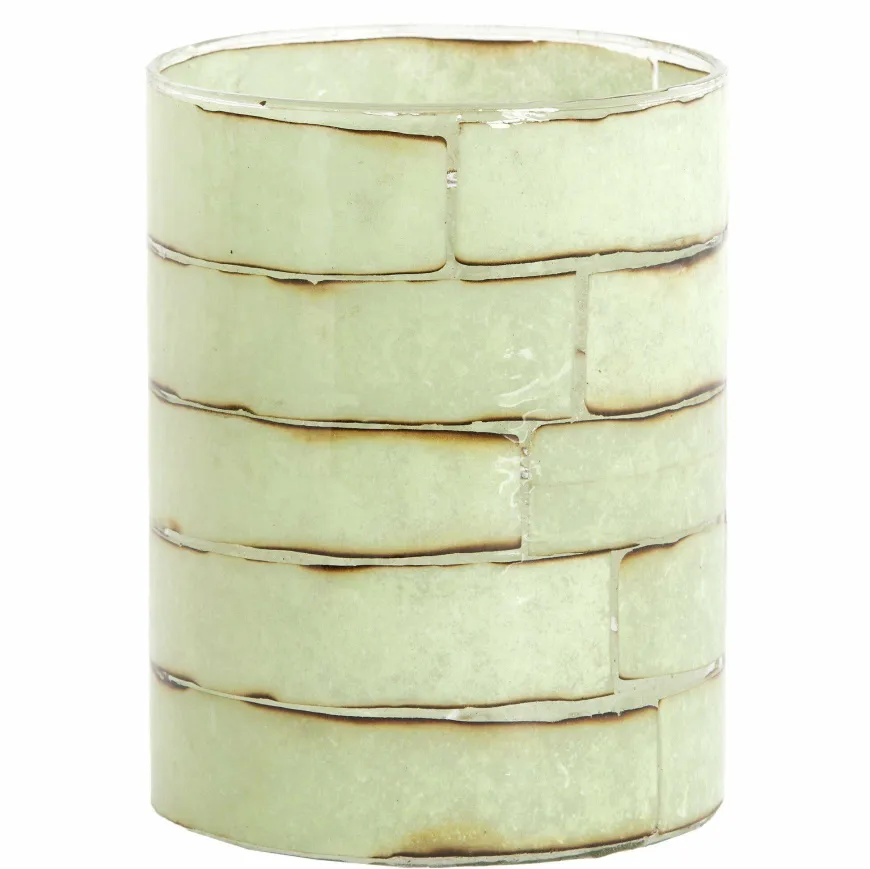 Light en Living Theelicht DRONERI Ø10x13 cm – Glas Helder + Mintgroen | Light & Living