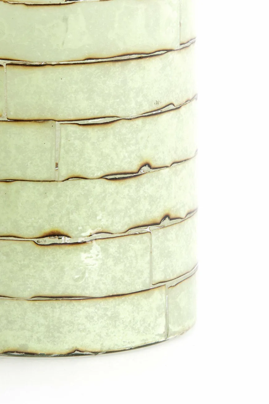 Light en Living Theelicht DRONERI Ø10x13 cm – Glas Helder + Mintgroen | Light & Living