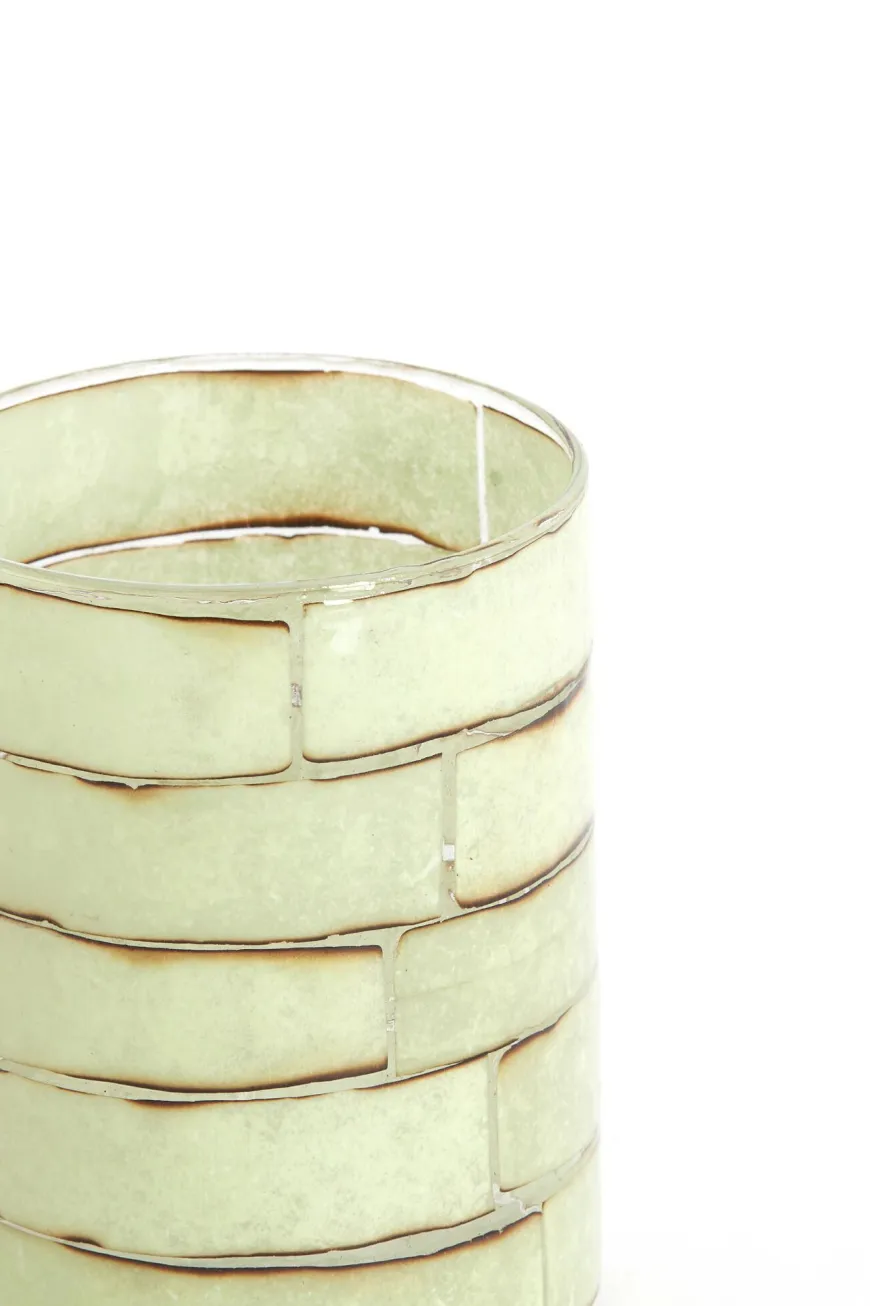 Light en Living Theelicht DRONERI Ø10x13 cm – Glas Helder + Mintgroen | Light & Living