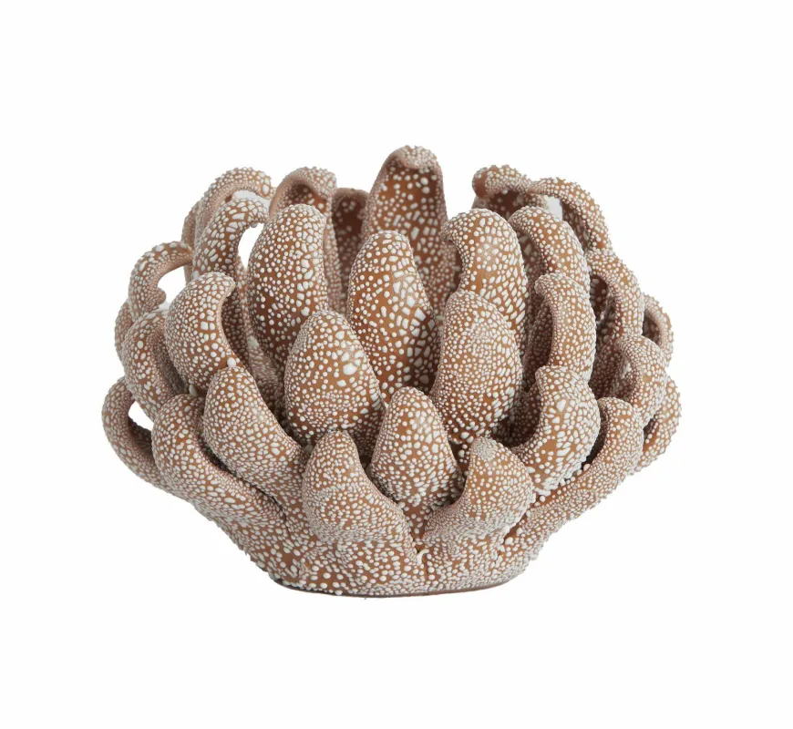 Light en Living Theelicht Ø10,5x7,5 cm SERINA porselein bruin