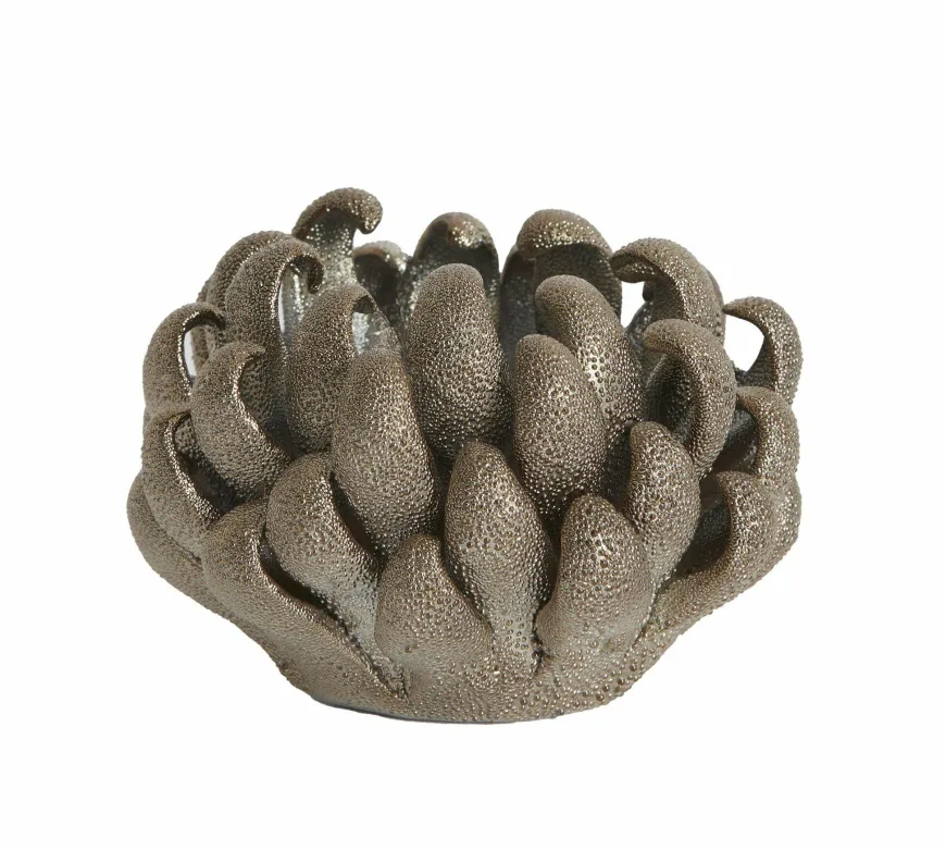 Light en Living Theelicht Ø10,5x7,5 cm SERINA porselein brons