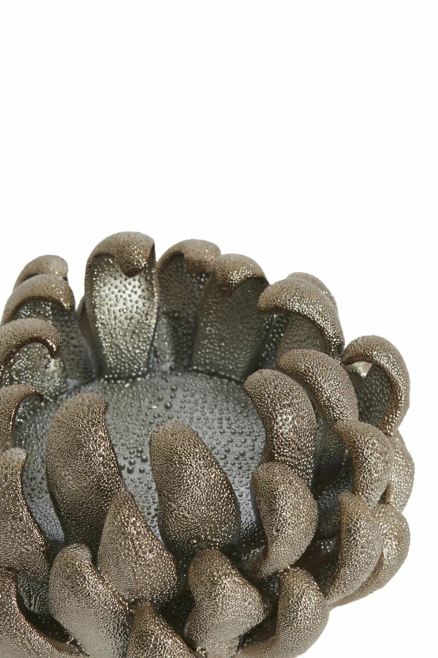 Light en Living Theelicht Ø10,5x7,5 cm SERINA porselein brons