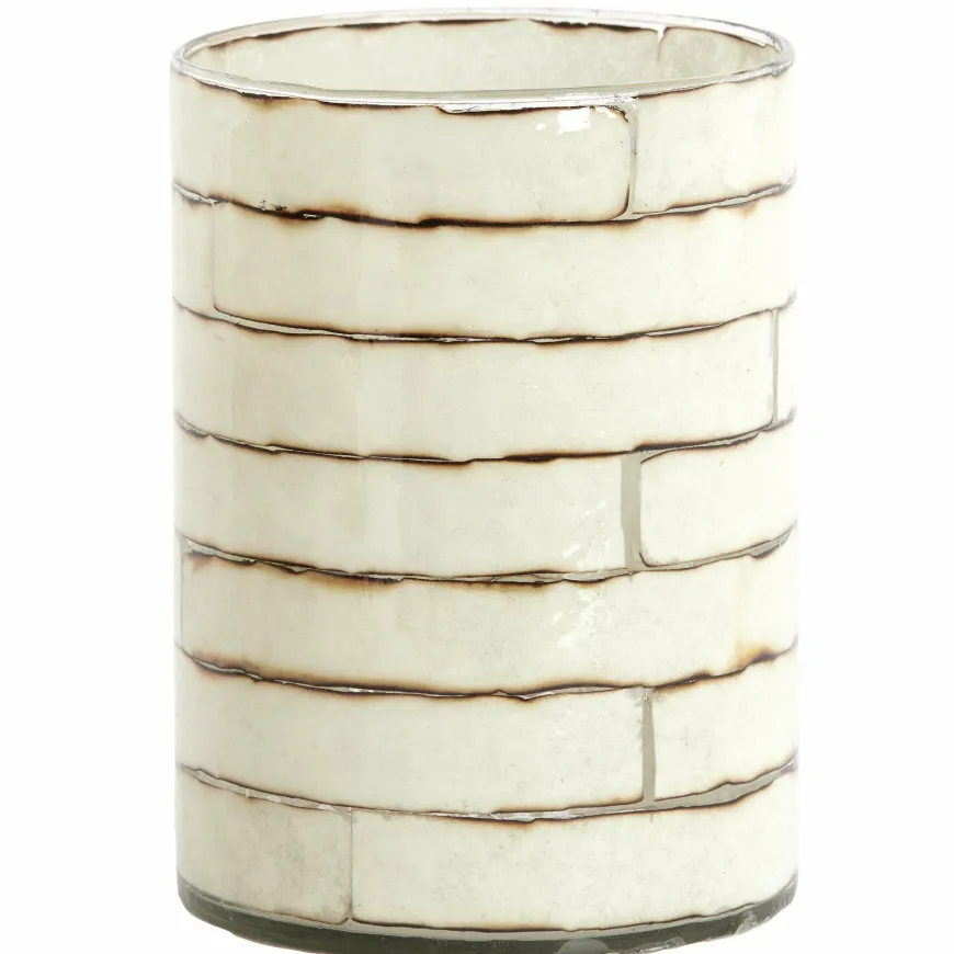 Light en Living Theelicht Ø14x20 cm DRONERI glas helder+Crème