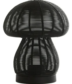Light en Living Theelicht Ø15x18 cm MUSHROOM mat zwart