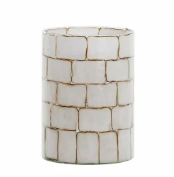 Light en Living Theelicht Ø14x20 cm DRONERO glas transparant+wit