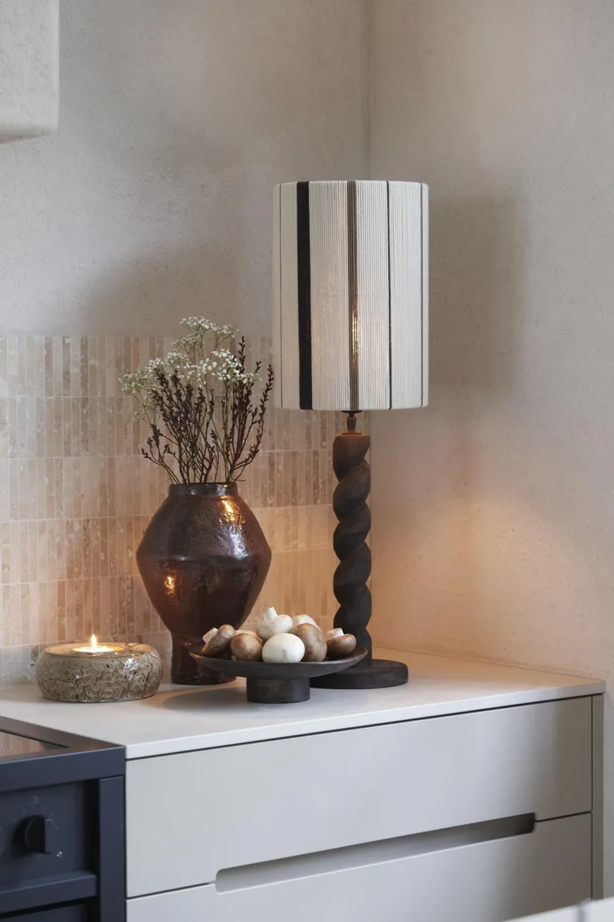Light en Living Theelichthouder Ø20,5x7,5 cm OTHONI keramiek bruin
