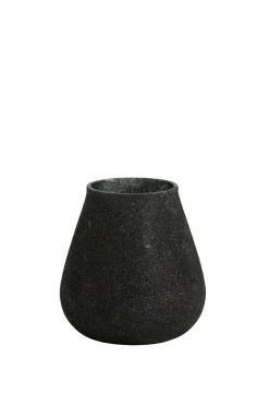 Light en Living Theelicht Siluwa Glas glitter zwart Ø9x9 cm