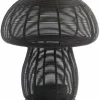 Light en Living Theelicht Ø20x24 cm MUSHROOM mat zwart