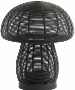 Light en Living Theelicht Ø20x24 cm MUSHROOM mat zwart