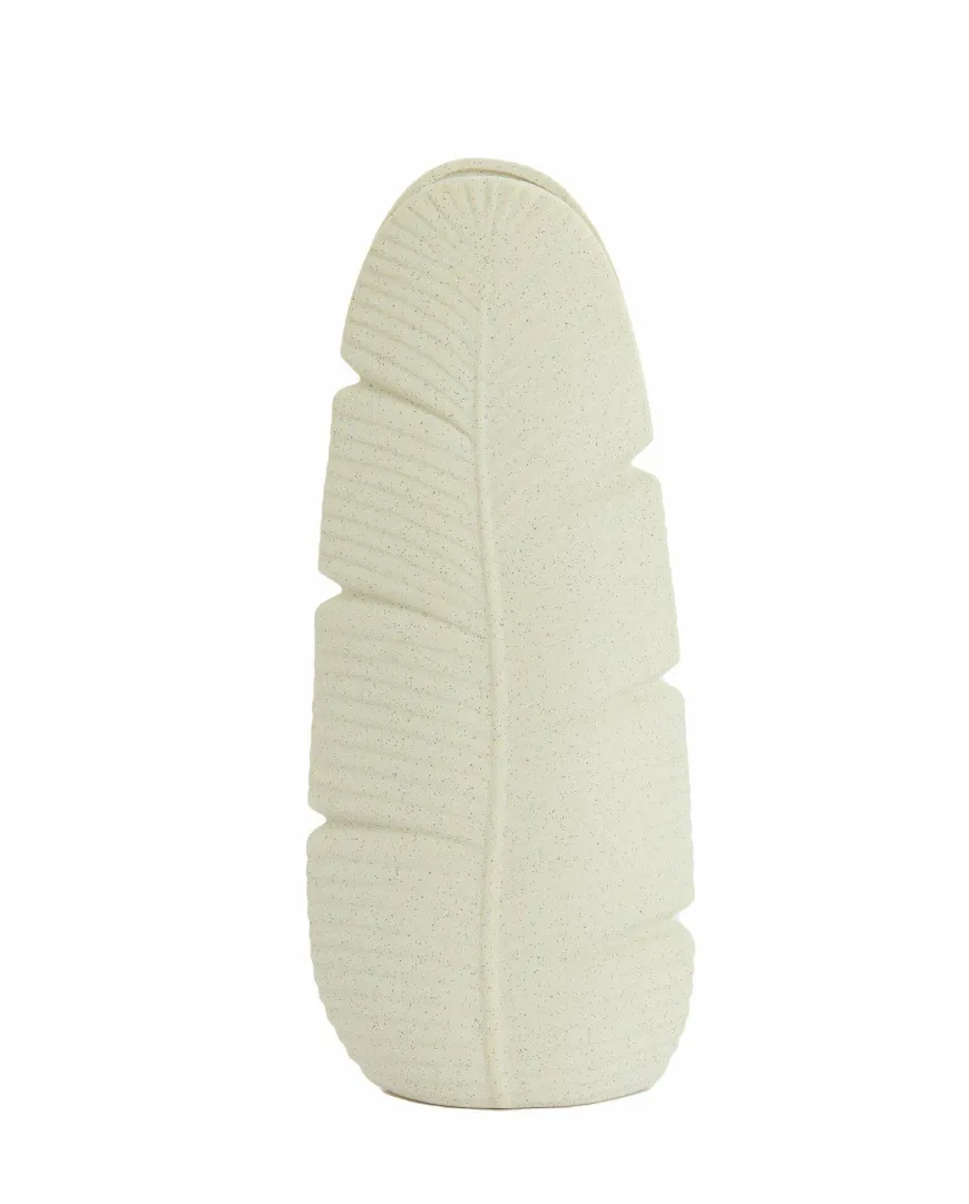 Light en Living Vaas Deco 16X10X38,5 cm LOU keramiek mat creme