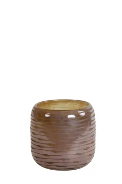 Light en Living Vaas BOWIE glas perzik-bruin - Diverse afmetingen