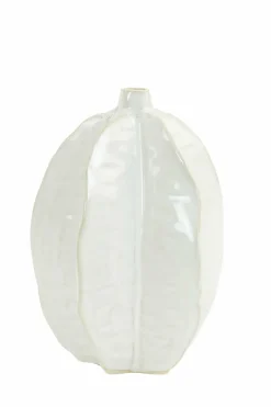 Light en Living Vaas deco AKOSI keramiek wit - Diverse afmetingen