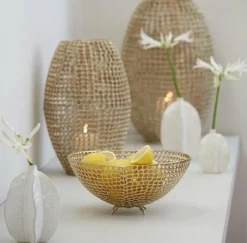 Light en Living Vaas deco AKOSI keramiek wit - Diverse afmetingen