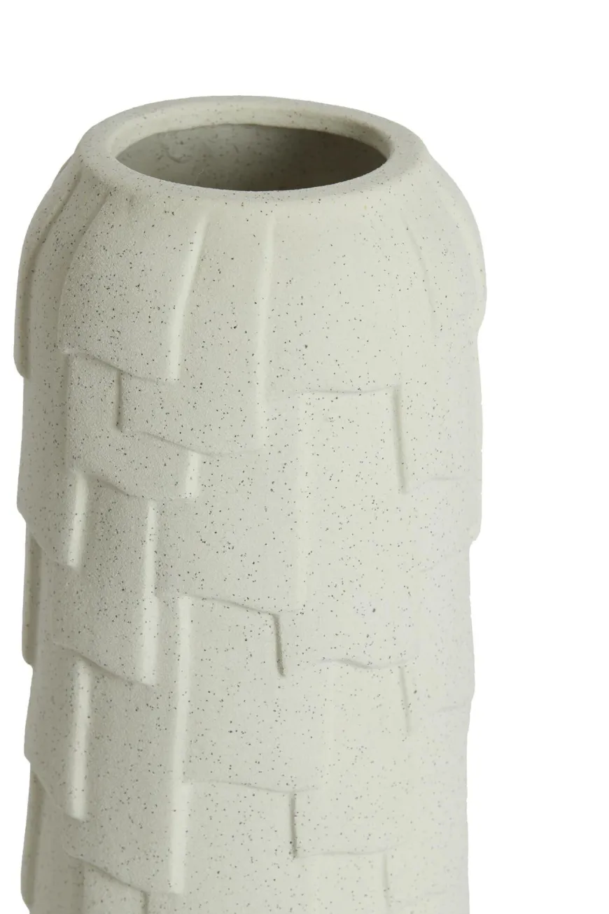 Light en Living Vaas deco Ø14,5x42 cm LEIMA keramiek mat crème