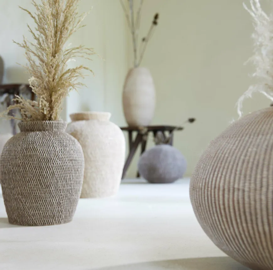Light en Living Vaas deco Ø46x37 cm VALERIE licht bruin