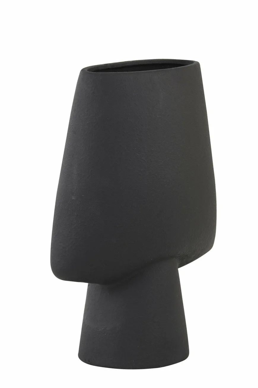 Light en Living Vaas deco CIARA keramiek zwart 23x12,5x30 cm