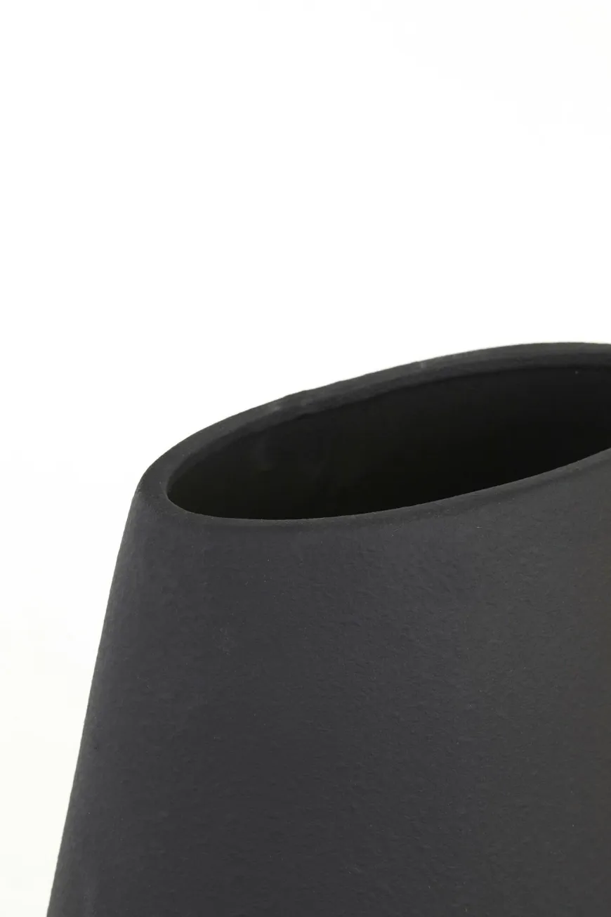 Light en Living Vaas deco CIARA keramiek zwart 23x12,5x30 cm