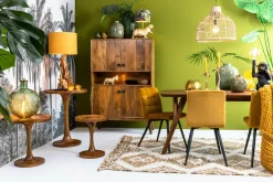 Light en Living Vaas deco Ø26x26 cm CHOW groen/wit-goud