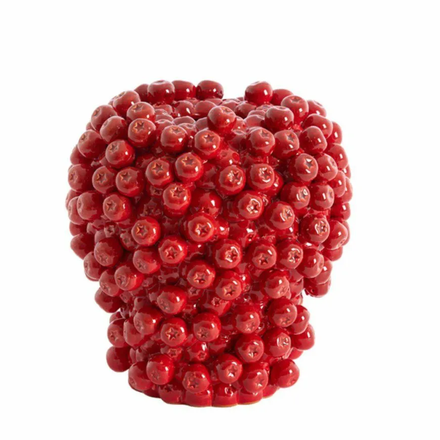 Light en Living Vaas deco Ø25,5x27 cm BERRIES keramiek rood