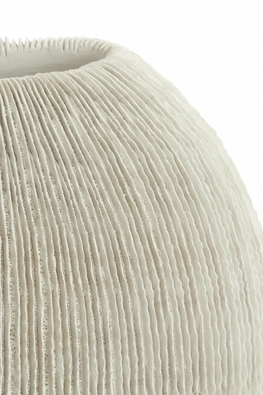 Light en Living Vaas deco 30x13x31,5 cm BUBIO crème