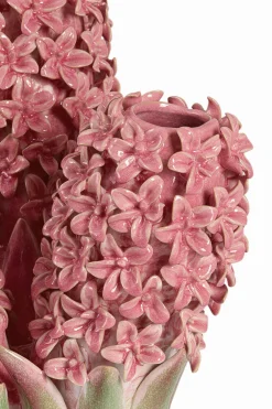 Light en Living Vaas deco 35,5x32x41 cm FLOWER keramiek roze+groen