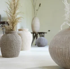 Light en Living Vaas deco Ø35x26,5 cm VALERIE licht bruin