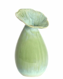 Light en Living Vaas deco Ø15,5x29 cm CULLA keramiek groen+lichtblauw