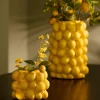 Light en Living Vaas deco LEMON geel - 14 cm hoog