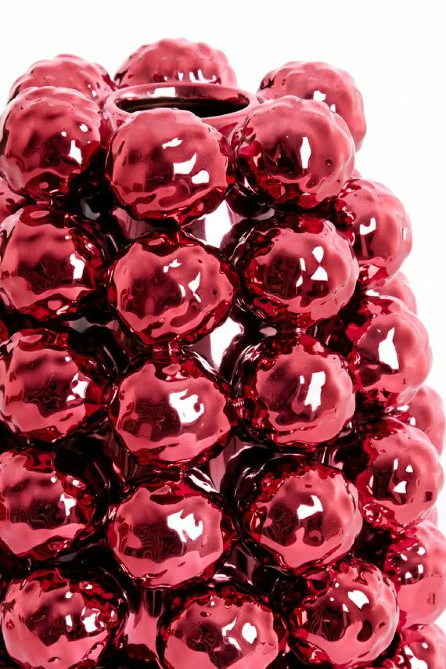 Light en Living Vaas deco Ø18,5x28 cm BUTANG keramiek metallic rood