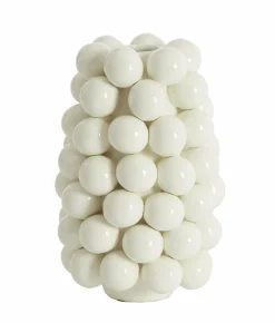 Light en Living Vaas deco Ø16X24 cm BOYANG keramiek shiny wit
