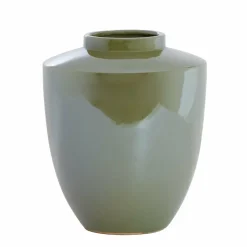 Light en Living Vaas deco Ø30X32 cm TALEA keramiek olijfgroen-creme